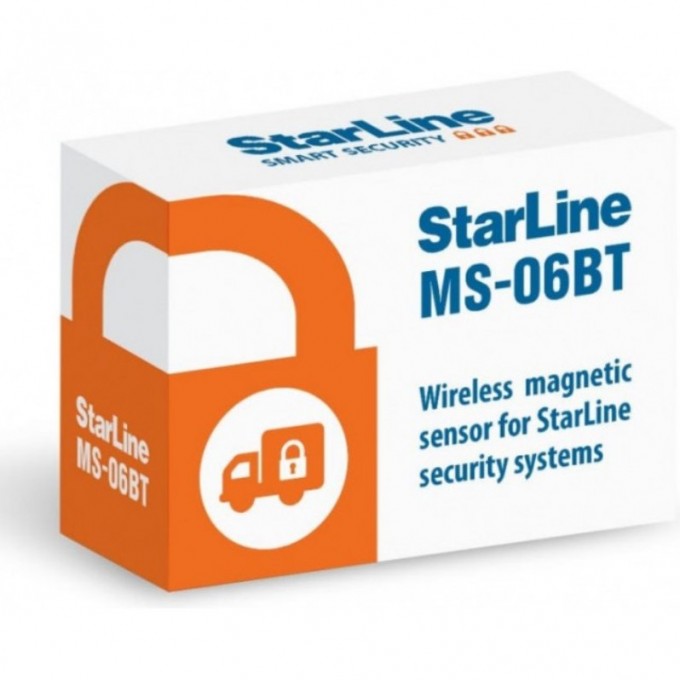 Беспроводной герконовый датчик STARLINE MS-06BT V2 (основной блок с интегрированным датчиком температуры, магнит) 4004350